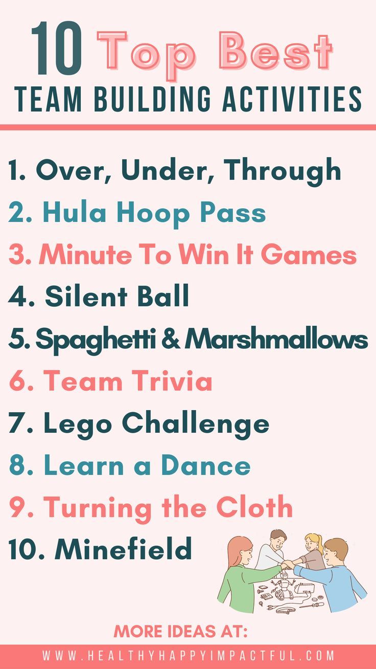 10 Top Best Team Building Activities + 75 More Ideas for Kids & Teens Fun Team Bonding Activities, Team Building Activities For Teams, Team Building For Preschoolers, Swim Team Building Activities, Sports Team Bonding Ideas, Competitive Team Building Games, Team Building Games For Work, Best Team Building Activities For Work, Teenage Team Building Activities