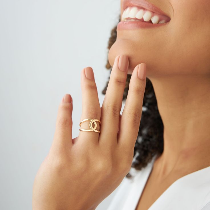 Made-to-Order Gold KT: 14K Solid Gold (also available in 18K) Gold Color Options: Rose Gold, Yellow Gold, White Gold Widest Points: 11.50 MM Wide Rings run tight! Size up at least one-half size for a more comfortable fit. Luxury Rose Gold Infinity Jewelry, Modern Rose Gold Promise Ring Jewelry, Modern Rose Gold Promise Ring, Modern 14k Rose Gold Rings, Modern 14k Pink Gold Jewelry, Pink Gold Tarnish-resistant Jewelry, Modern 14k Rose Gold Jewelry For Anniversary, Rose Gold Jewelry With Ring Detail, Rose Gold Infinity Rings In 14k Gold