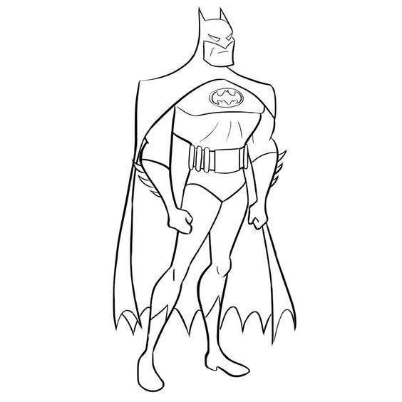 the batman coloring page for kids