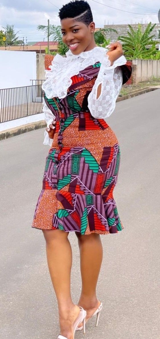 African Skirt Suits For Women, 3 Yards Ankara Short Gown Styles, 3 Yards Ankara Gown Styles, Ankara Short Gown Styles 3yards, Office Outfit Inspiration, 2023 Vibes, Short Gown Styles, African Elegance, Ankara Short