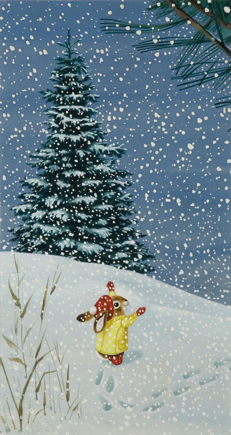 Celebrate Winter's Coming Artistic Ideas, Richard Scarry, Winter Illustration, Bunny Art, Art Et Illustration, Fairytale Art, Pouring Art, Winter Art, Vintage Christmas Cards