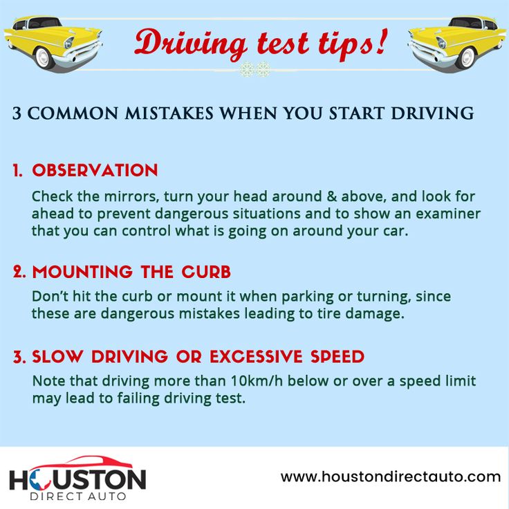 a poster with instructions for driving test tips