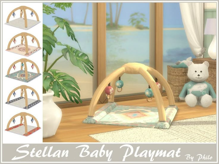 there is a baby play mat in the room