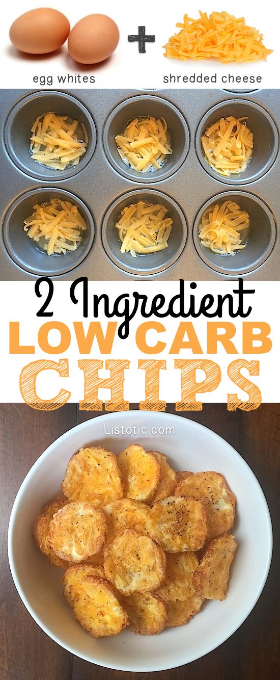 the ingredients to make low carb chips in muffin tins