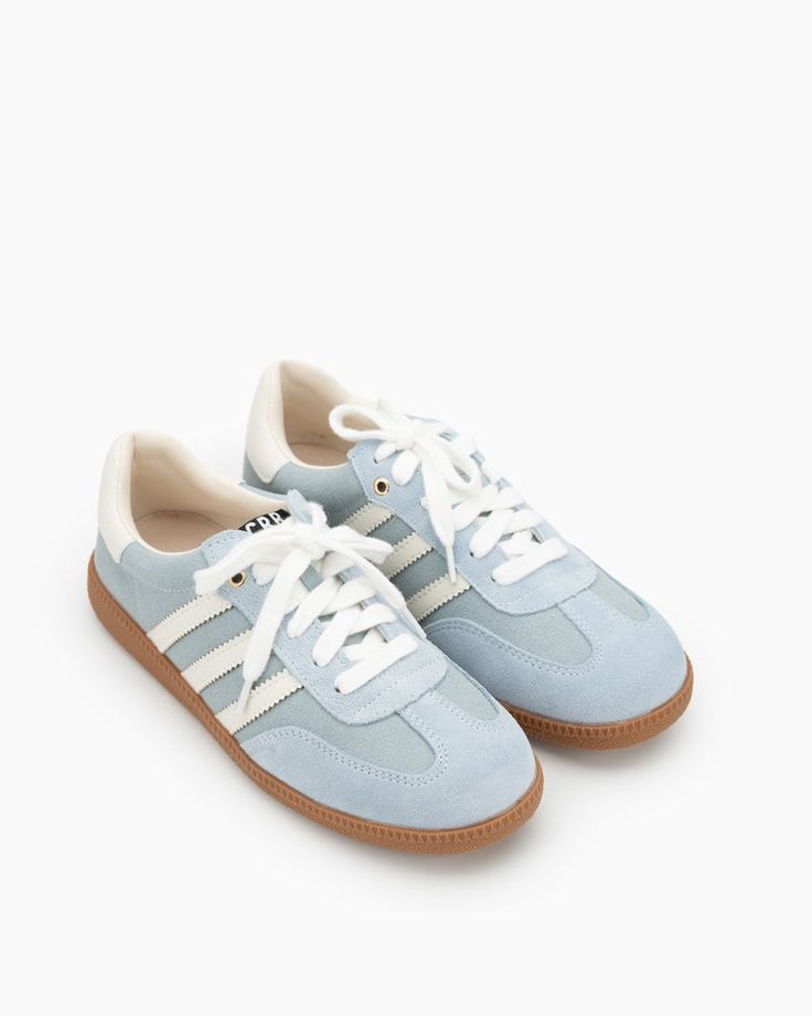 Light Blue Suede Leather Flat Sneakers – LarosaStyle Blue Sneakers With Leather Sole And Round Toe, Blue Sneakers With Rubber Sole, Blue Sporty Sneakers With Flat Heel, Light Blue Leather Sneakers For Spring, Blue Sneakers With Gum Sole, Blue Gum Sole Sneakers, Light Blue Leather Sneakers For Sports, Light Blue Low-top Sneakers, Light Blue Leather Sneakers With Laces