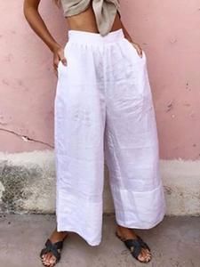 2d1b2a5ff364606ff041650887723470desc53401222ri Linen Pants Outfit, Casual Beach Dress, Cotton Linen Pants, Casual Wide Leg Pants, Linen Casual, Wide Leg Linen Pants, Cotton Bottoms, Cotton Pants, Linen Pants