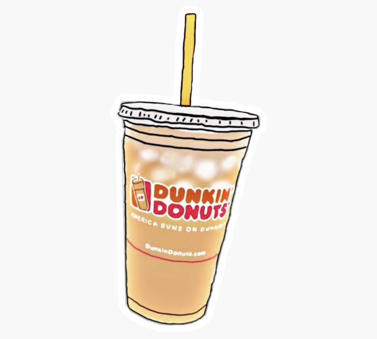 a dunkin donuts drink with a straw sticking out of it