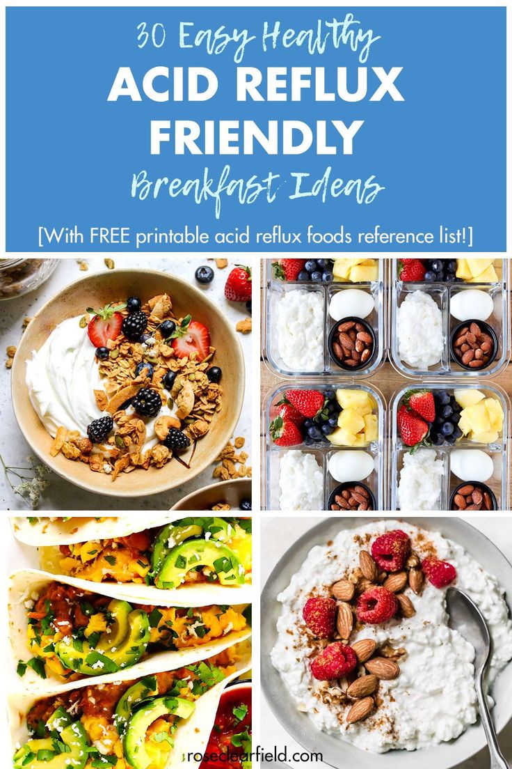 A round-up of 30 easy healthy acid reflux-friendly breakfast ideas! Keep your body healthy and happy with simple, stress-free meal planning and prep. Includes a FREE printable best and worst acid reflux foods reference list. #acidreflux #acidrefluxfoods #healthybreakfastrecipes #easybreakfastideas Reflux Diet Recipes, Gerd Diet Recipes, Acid Reflux Friendly Recipes, Acid Reflux Diet Meals, Gerd Friendly, 1200 Calorie Diet Meal Plans, Gerd Recipes, Reflux Recipes, Gerd Diet