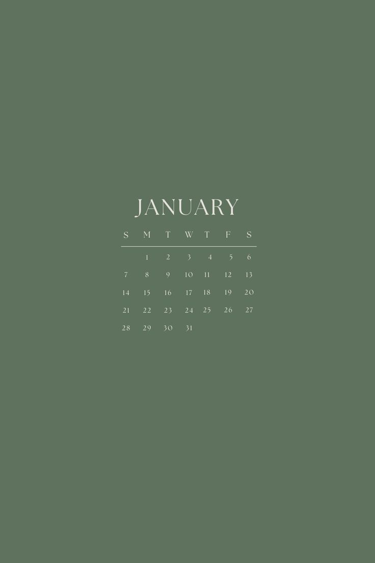 a green calendar with the word january in white on it's left side, and an image of a bird flying over its head