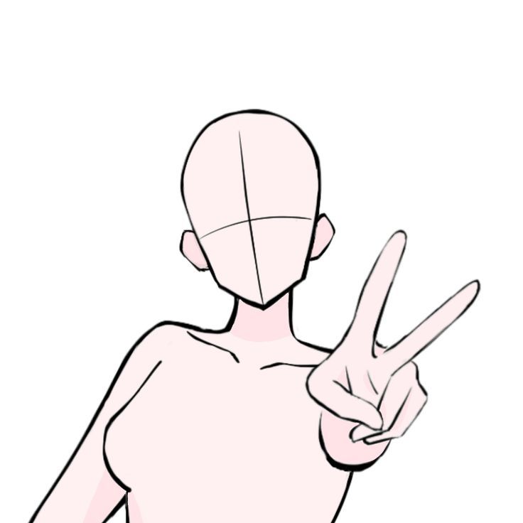 a drawing of a person pointing at something with one hand and the other thumb up