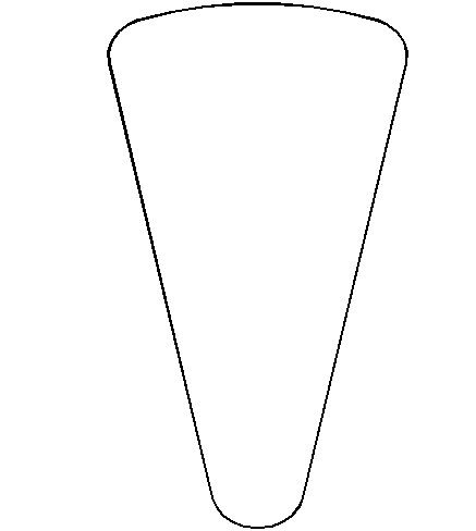 a black and white drawing of a vase with a long neck hanging from it's side