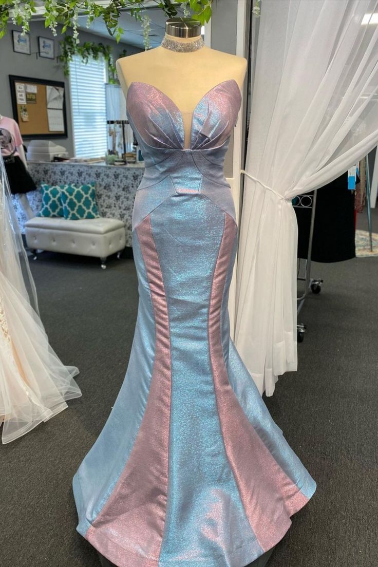 Mermaid Gown With Fitted Bodice For Prom Season, Glamorous Fitted Bodice Mermaid Dress For Homecoming, Glamorous Mermaid Dress With Fitted Bodice For Prom Season, Fitted Bodice Mermaid Dress For Gala, Prom Season Mermaid Dress For Homecoming, Mermaid Evening Dress With Sweep Train For Homecoming, Mermaid Dress For Prom And Homecoming, Mermaid Dress For Gala And Prom Season, Mermaid Gown For Gala And Prom Season