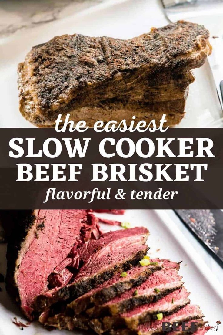 the best slow cooker beef brisket is so easy to make and it's delicious