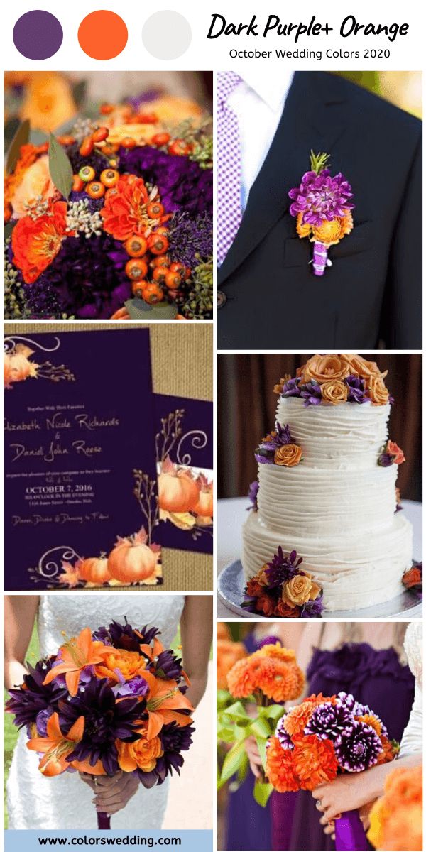 a collage of photos showing different wedding colors