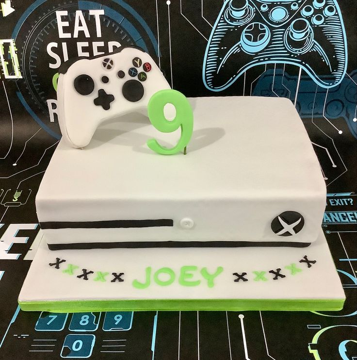 a cake with a video game controller on it