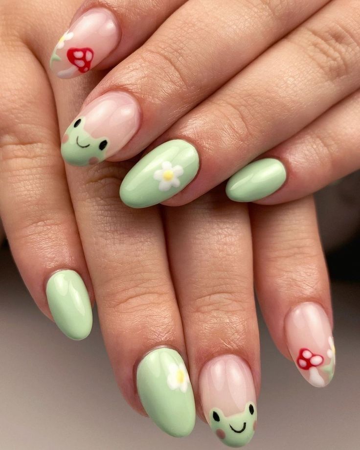 Essence Nails, Unghie Sfumate, Simple Spring Nails, Nails Dip, Hippie Nails, Cute Simple Nails, Cute Spring Nails, Simple Gel Nails, Summery Nails