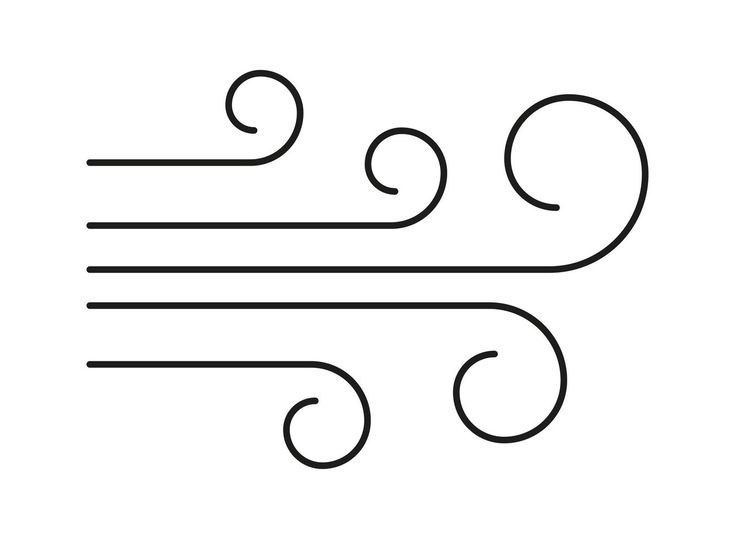 a black and white line drawing of an object with wavy lines in the shape of waves