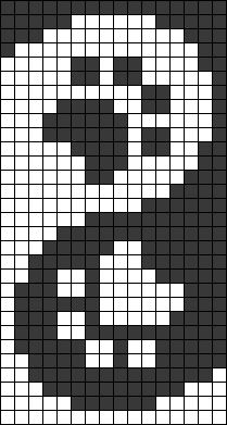 a black and white cross stitch pattern with an image of a man's face