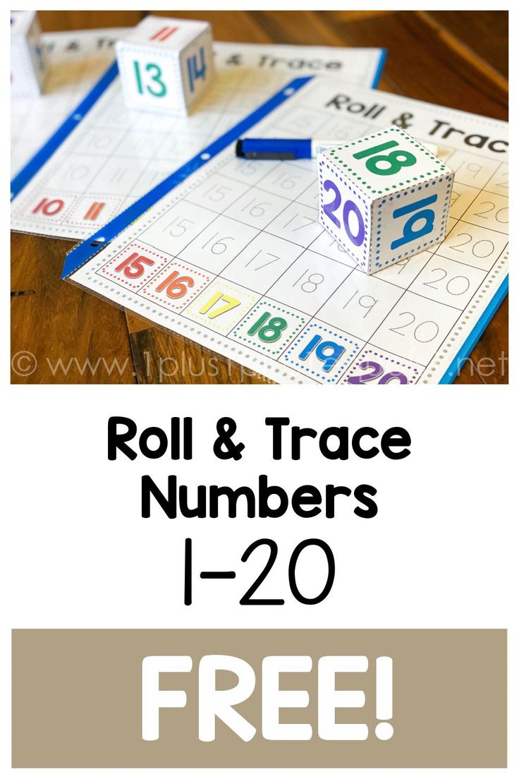 roll and trace numbers for kids to practice their number recognition skills with free printables