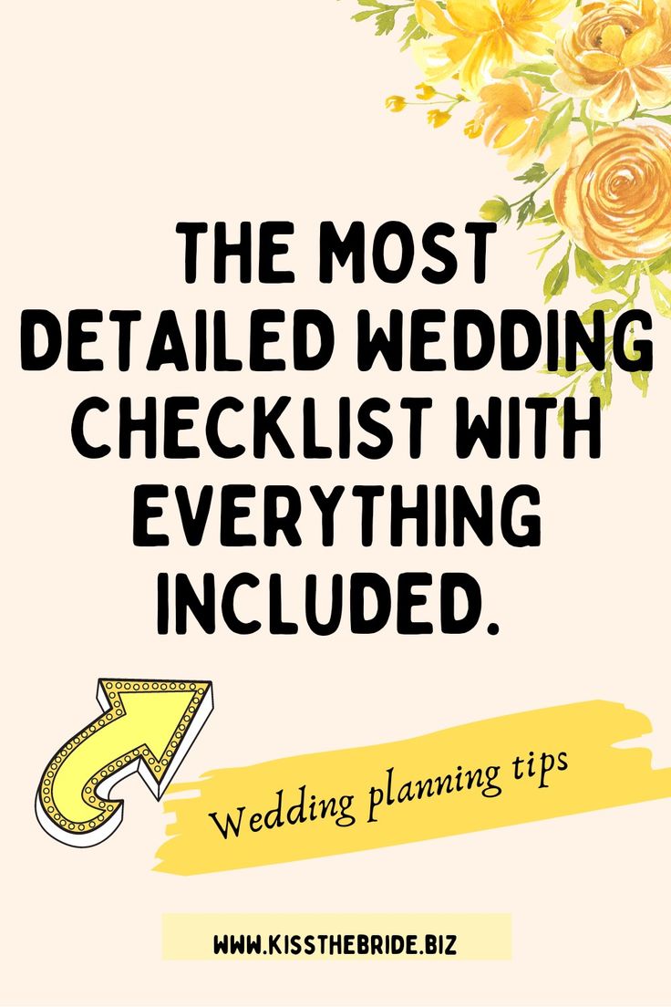 the most detailed wedding checklist with everything included by kim kistherder biz