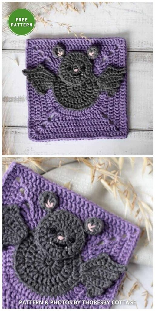 crochet pattern for a bat purse