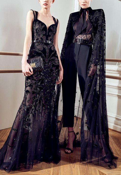 Evermore Fashion, Fantasy Gowns, Zuhair Murad, Fantasy Dress, Fancy Outfits, Black Dresses, Pre Fall, Fancy Dresses, Couture Fashion