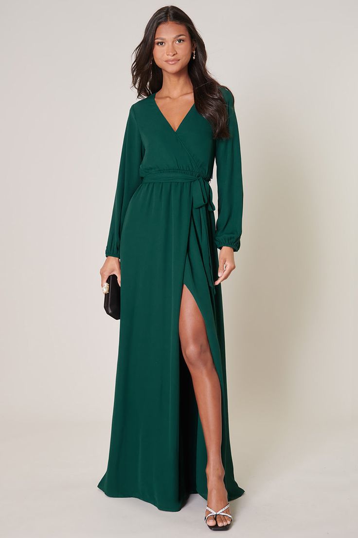 Wholehearted Faux Wrap Maxi Dress – Sugarlips Chiffon Maternity Gown, Maternity Nursing Clothes, Shoulder Ruffle Dress, Green Wrap, Wrap Maxi Dress, Maxi Dress Sale, Maternity Gowns, Surplice Neckline, Backless Maxi Dresses