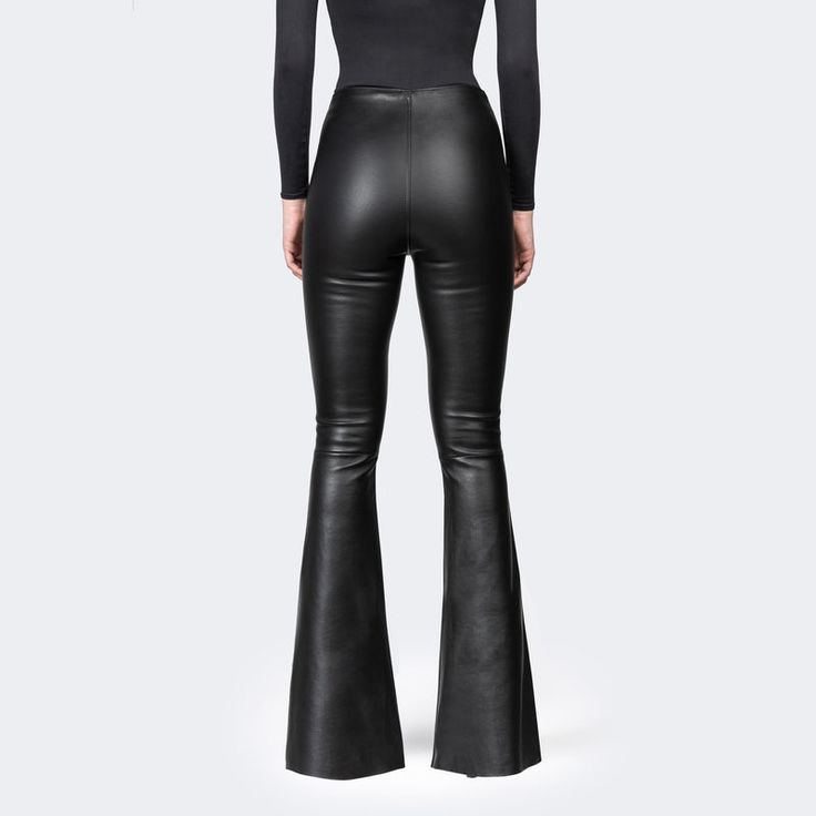 Pant Details, Custom Leather Jackets, Flare Legging, Leather Pants Women, Leather Pant, Leather Jeans, Leather Lounge, Kick Flares, Pants Large