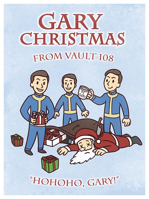 an advertisement for christmas with three men in blue uniforms and santa claus on the ground