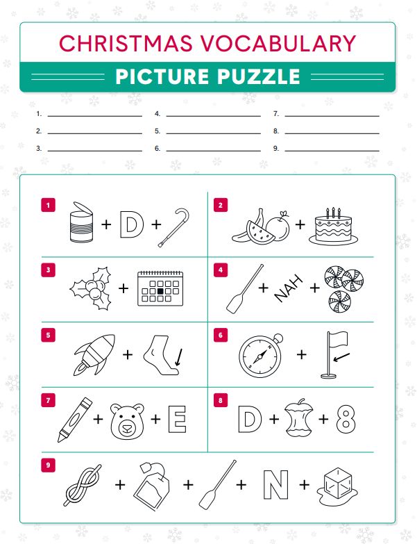 christmas printable worksheet for kids to practice the letter and number recognition skills