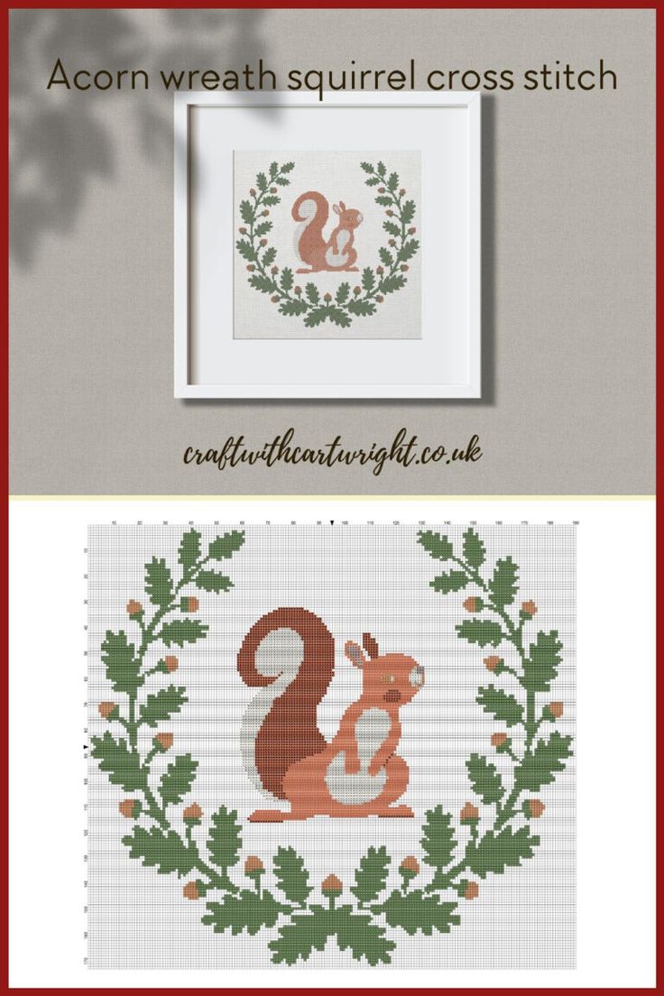 the cross stitch pattern is shown in three different colors