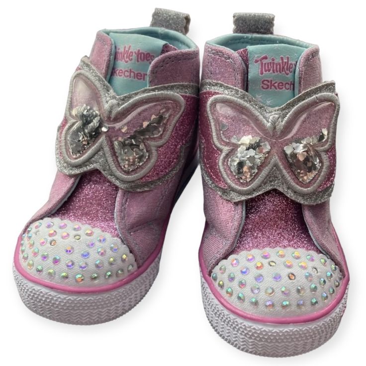 Skechers Twinkle Toes Shoes New Without Tags, Unworn No Original Box Butterfly Bubble Design, Style: Flutter Floaties Girls/Toddler Shoe Size 5 Velcro Easy On Design, Light Up Toes Kds1 Bubble Design, Twinkle Toes, Toddler Girl Shoes, Design Light, Girls Toddler, Skechers Shoes, Toe Shoes, Toddler Shoes, Design Style