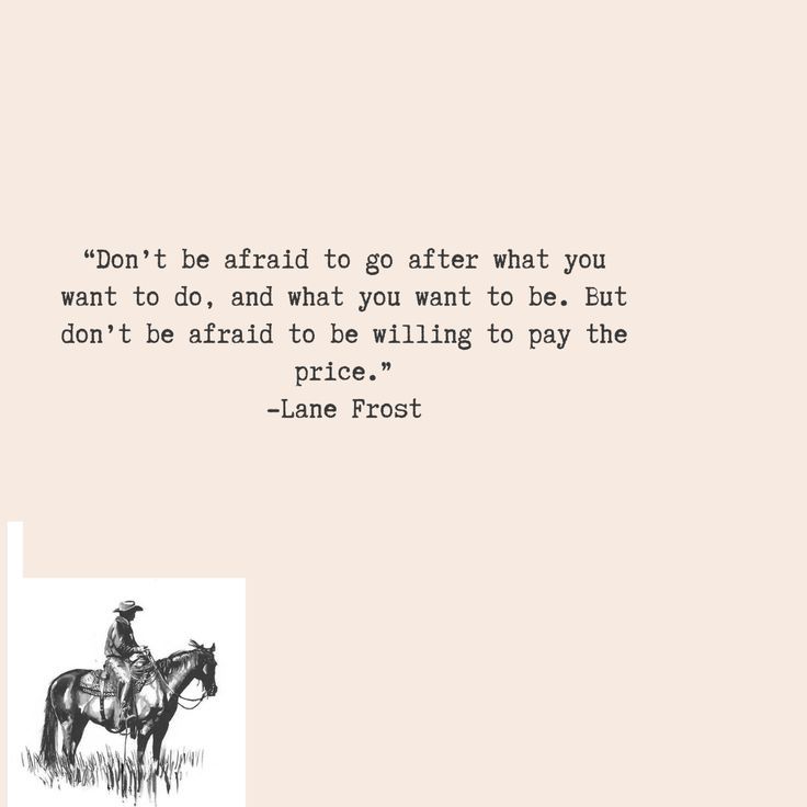 a drawing of a man riding on the back of a horse next to a quote from jane frost