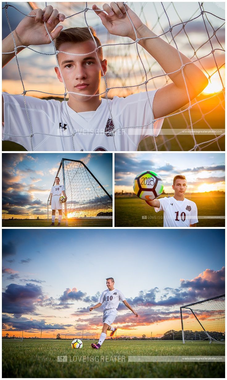 a collage of soccer players with the sun setting behind them and in the background