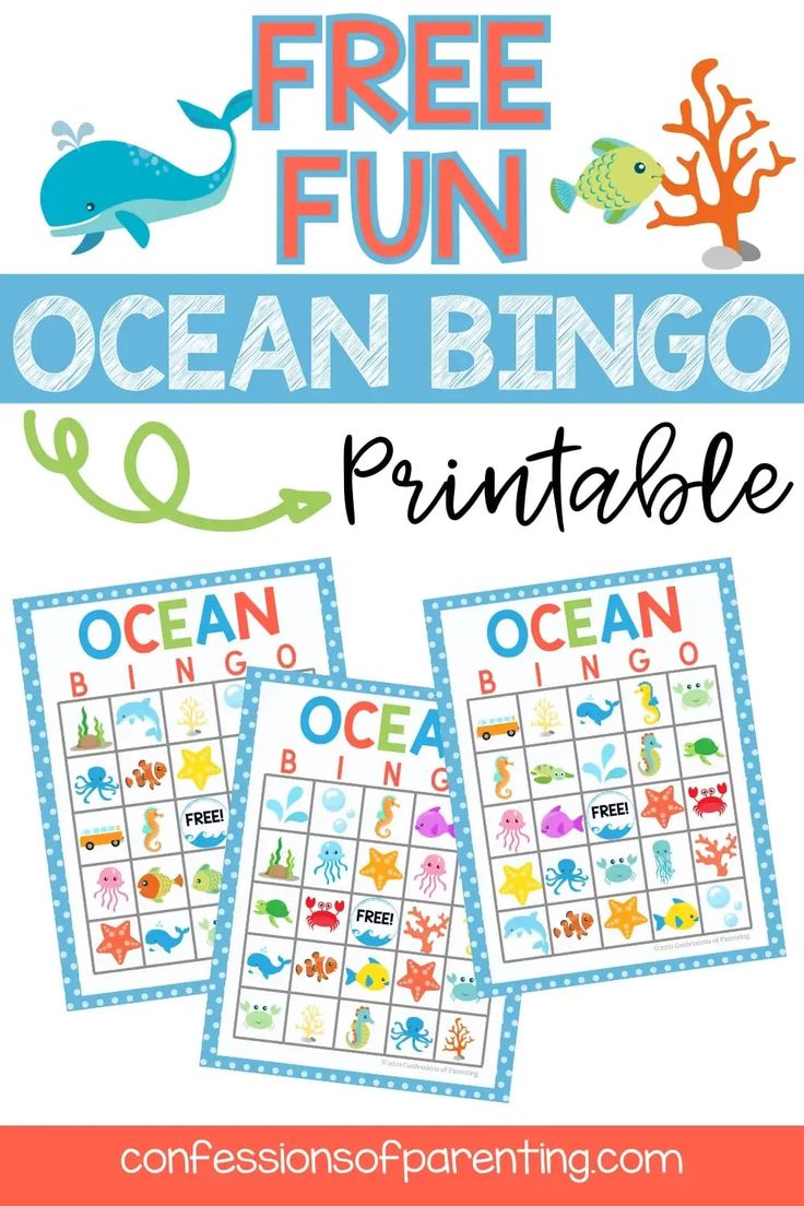 an ocean themed printable for kids to play with