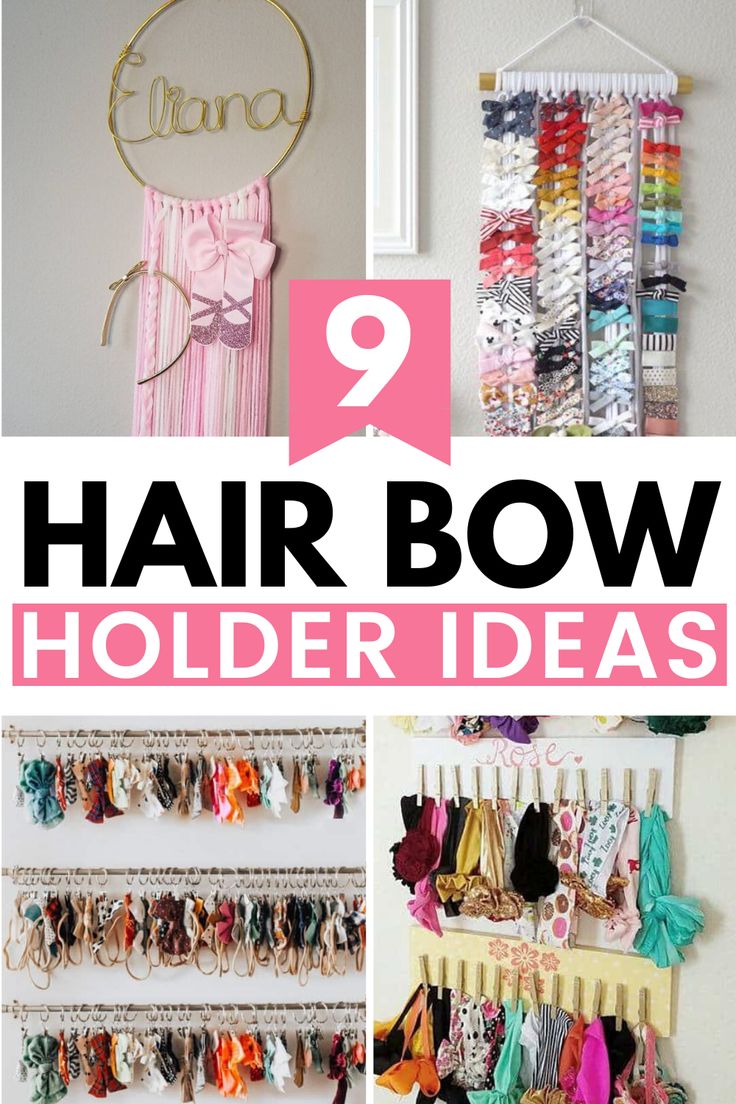 Hair Accesories Organizer, Hair Bow Storage Ideas Diy, How To Store Bows And Headbands, Hair Ribbon Storage, Hair Band Holder Diy, Hanging Bows And Headbands, Bow And Headband Storage, Homemade Bow Holder, Organize Hair Bows