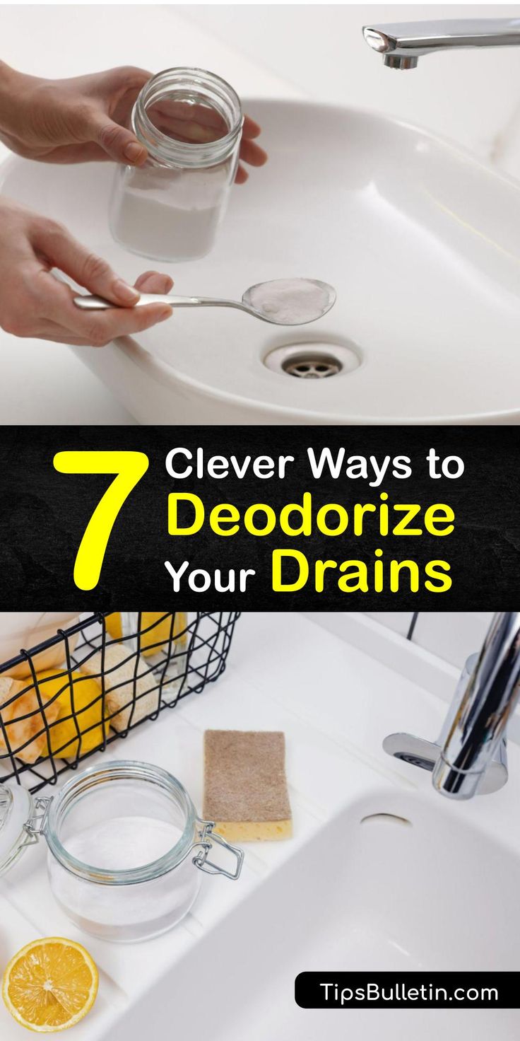 seven clever ways to deodorize your drain in the bathroom or on the kitchen sink