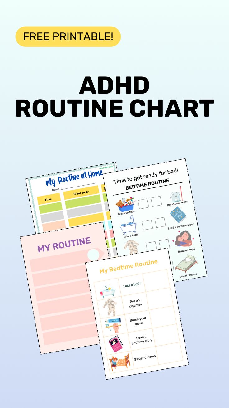 the free printable routine chart for kids is shown in three different colors and sizes