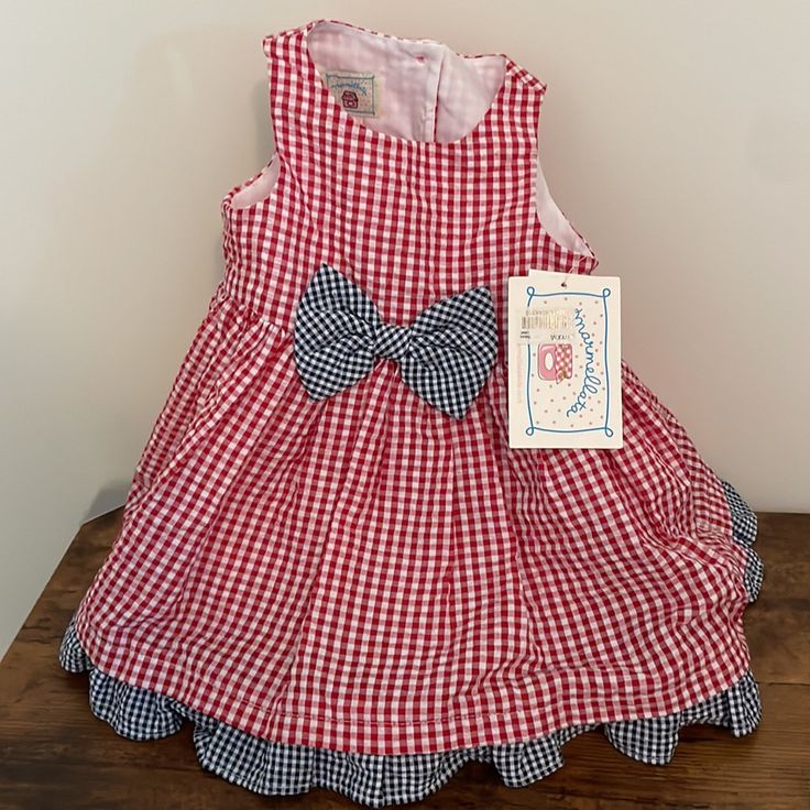 Marmellata Plaid Red/White Girls Dress Size 6/9m. New In Excellent Condition. Red Sleeveless Dress For Playtime, Red Spring Playtime Dresses, Red Ruffled Dresses For Playtime, Whale Dress, Red Childs Dress, Multicolor Cotton Sundress For Babies, Kid Plaid Dress, Christmas Plaid Dress Baby, Red Rose Dress