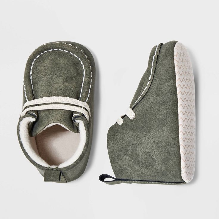 These Baby Chukka Boots - Cat & Jack™ in Green are an adorable addition to your little one’s wardrobe. Its soft shearling material for the insole with a blended polyester outsole, keeps your little one’s feet warm and cozy. With an easy pull-on feature, makes it comfortable and convenient to wear at picnics or playdates. These boots add a dash of style to every outfit. Cat & Jack™: Designed for all children so you can trust it's made for yours. Solids For Baby, Fisherman Sandals, Brown Sneakers, Girls Sneakers, Cat & Jack, Slip On Sneakers, Chukka Boots, Sneakers White