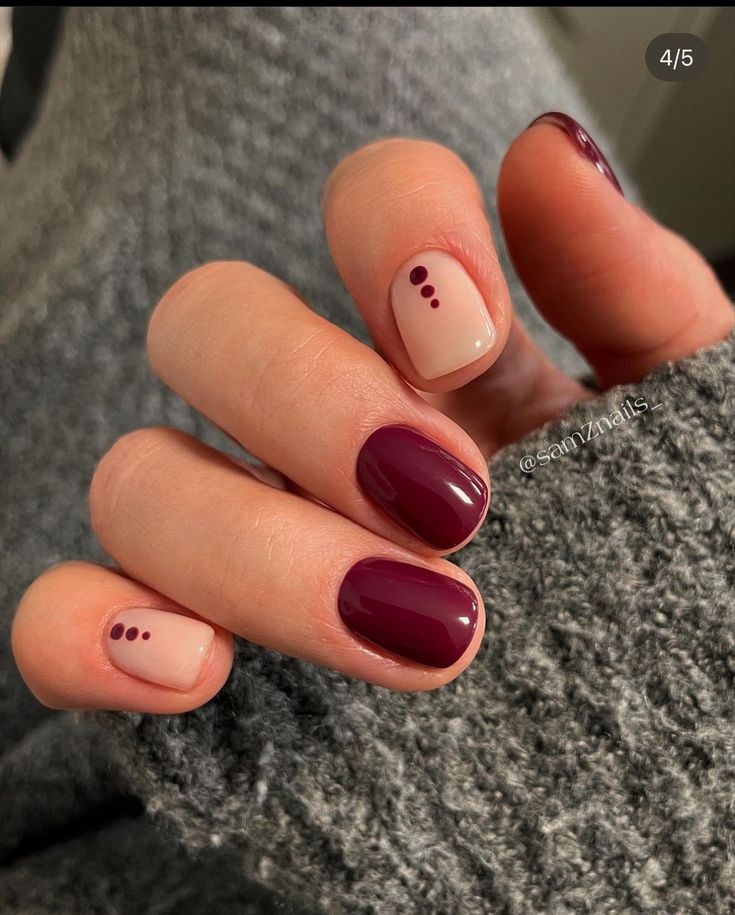 Easy Fall Gel Nails, Semipermanent Nails Ideas, Short Squoval Nails Fall, Short Nails Red Design, Fall Nail 2024, November Nails Ideas Short, Short Gel Manicure Ideas, Short September Nails, Gel Mani Short Nails Fall