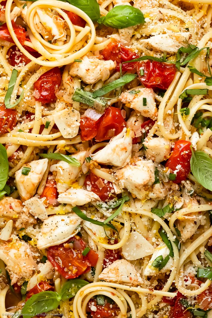 the 25 minute crab pasta recipe is ready to be eaten