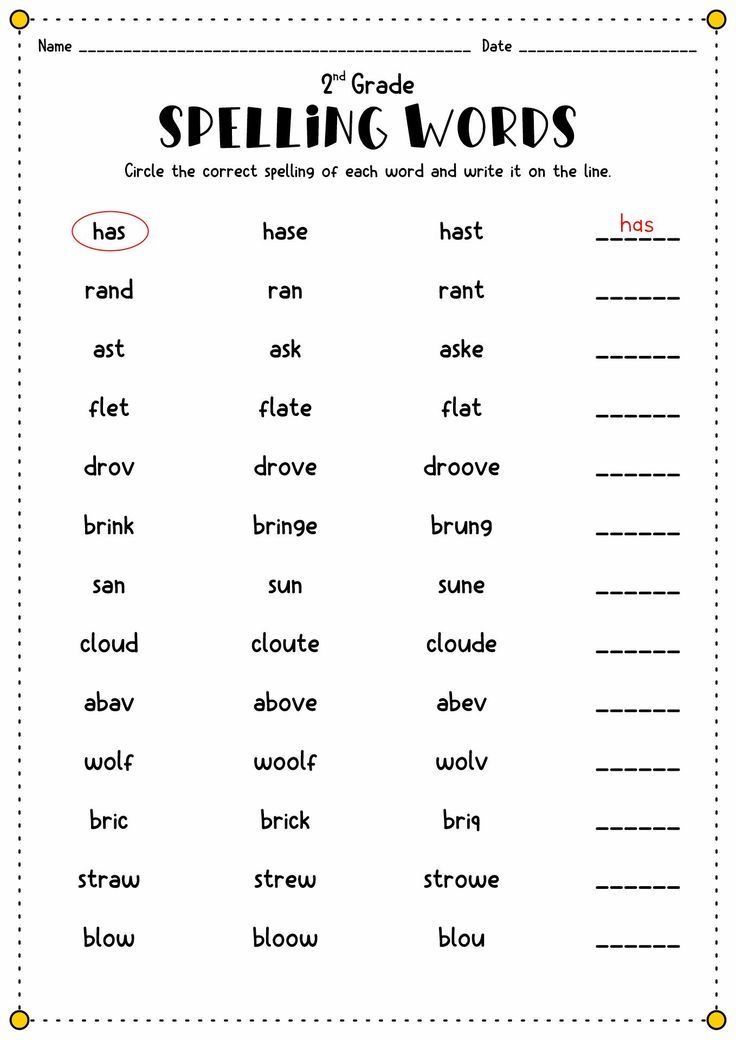 the words spelling worksheet for spring