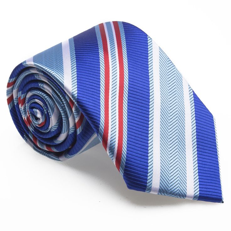 A Blue Blue Summer Tie, Blue Neckwear For Business In Summer, Stripe Silk, Silk Necktie, Striped Tie, Blue Dark, Pocket Square, Black Stripes, Blue Light