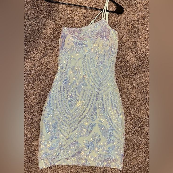 Never Worn/ Teal Like Color/ Tight Fit Blue Bodycon Mini Dress For Prom Season, Purple Formal Dress, Navy Blue Cocktail Dress, Midi Gowns, Brown Midi Dress, One Shoulder Cocktail Dress, One Shoulder Midi Dress, Cherry Dress, Blue Cocktail Dress