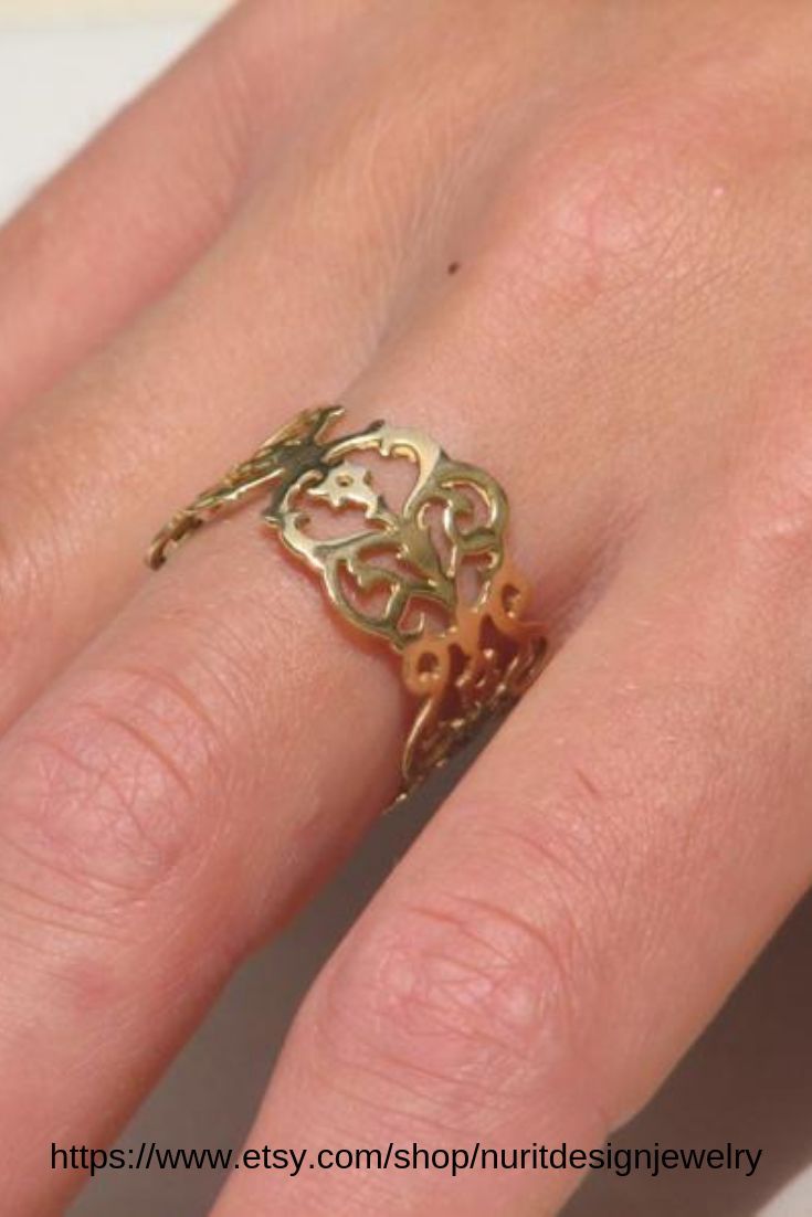 Unique gold ring,lace ring for her, special love gift, women dainty ring, Precious Ring, Personalized ring, custom ring,  anniversary gift for her, beautiful and Delicate ring, Fine ring, valentine gift, mothers day gift, on sale #nuritdesignjewelry#womenrings#uniquejewelry#goldjewelry#gemstonejewelry#personalizedjewelry#handmadejewelrydesigns#daintyjewelry#valentinedgift#mothersdaygift Toronto Eaton Centre, Jewellery Gold Necklace, David Ring, Eaton Centre, Unique Gold Rings, Jewellery Dish, Judaica Jewelry, Precious Rings, Lace Ring