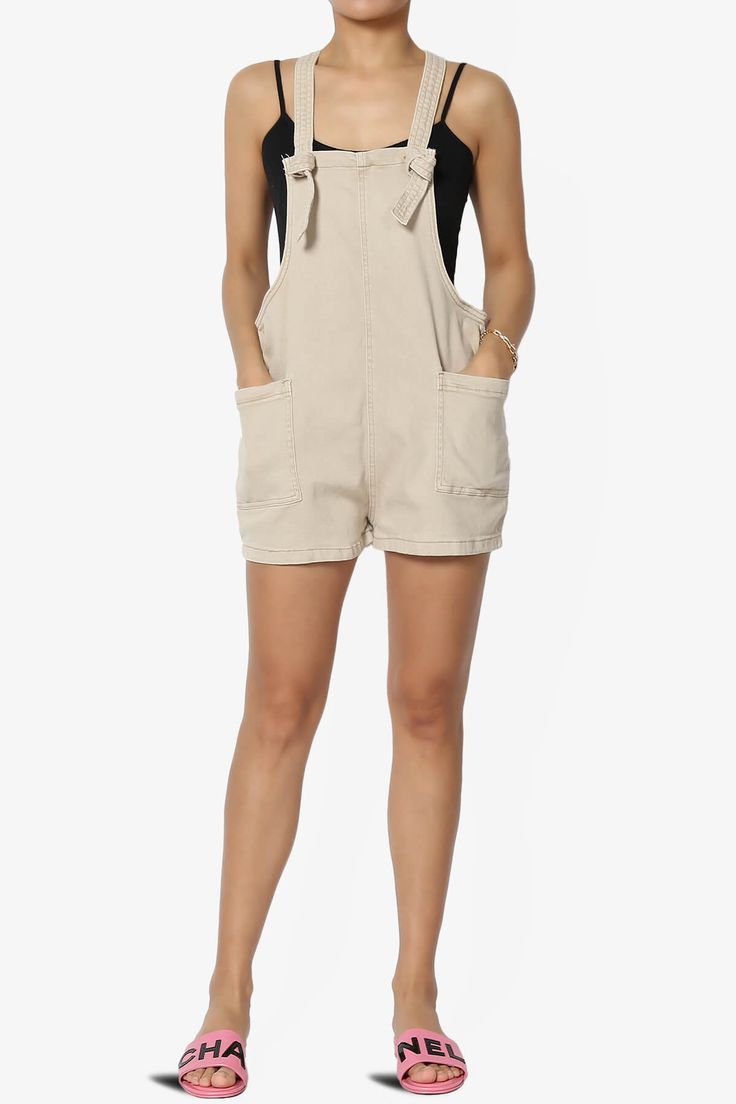 Embrace effortless style with our Washed Denim Shortall, featuring adjustable straps for a perfect fit.Ideal for casual outings, this relaxed-fit short overall pairs classic charm with modern streetwear vibes.Crafted from a soft cotton blend twill, it offers comfort for all seasons. Equipped with handy pockets, it's perfect for lounging or a trendy street look short playsuit.Pair with a simple tee and sneakers for an edgy remix suitable for everyday casuals, weekend jaunts, or vacation lounging. Modern Streetwear, Look Short, Short Playsuit, Denim Romper, Simple Tees, Street Look, Sand Beige, Denim Short, Washed Denim