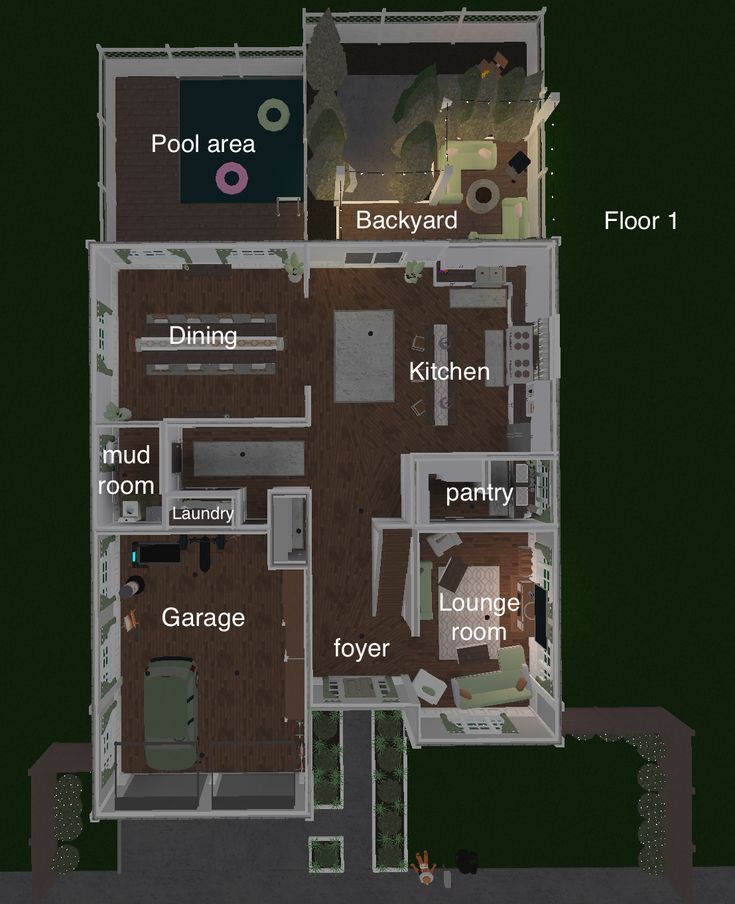 a floor plan for a house with two rooms