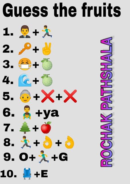 a poster with the words guess the fruits and numbers in different languages, including one for each