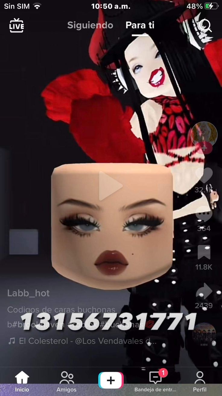 an image of a woman with makeup on her face and the caption is in spanish